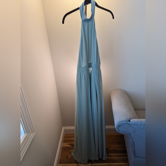 Mint Green Backless Dress - Picture 2 of 4